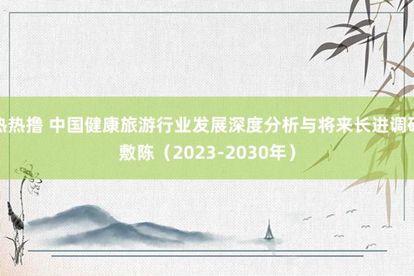 热热撸 中国健康旅游行业发展深度分析与将来长进调研敷陈（2023-2030年）