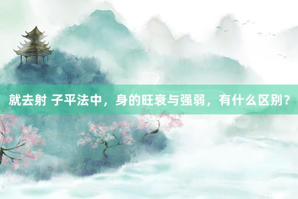 就去射 子平法中，身的旺衰与强弱，有什么区别？